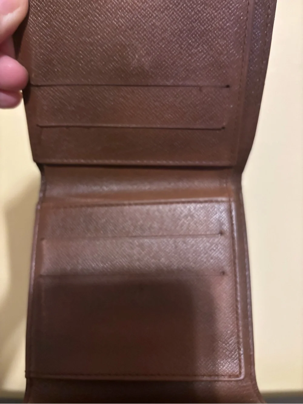 Louis Vuitton Monogram Compact Trifold Wallet in Brown and Tan